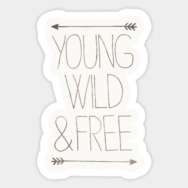 Young Wild and Free Sticker by Elefunk